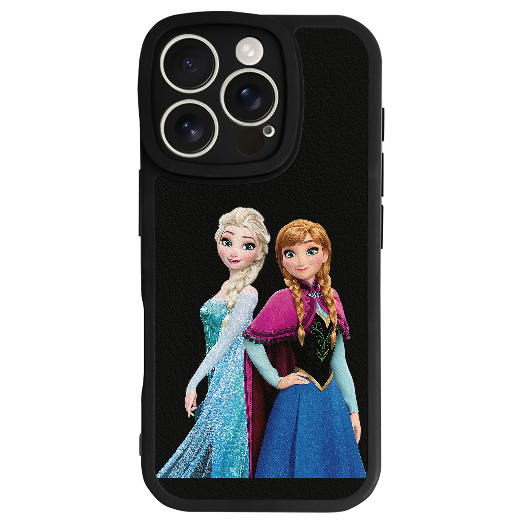 （画像用） アナと雪の女王 アンナ エルサ Frozen Anna Elsa 【iPhone 16シリーズ対応】シリコンスマホケース（レザー調） 材質：シリコン